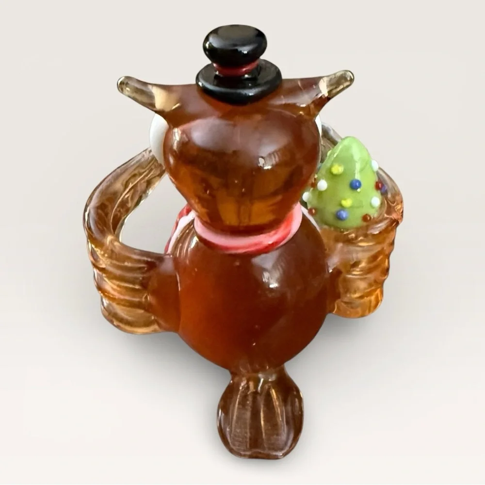 Pier 1 Imports Hand-Blown Art Glass Owl Figurine - New in Box